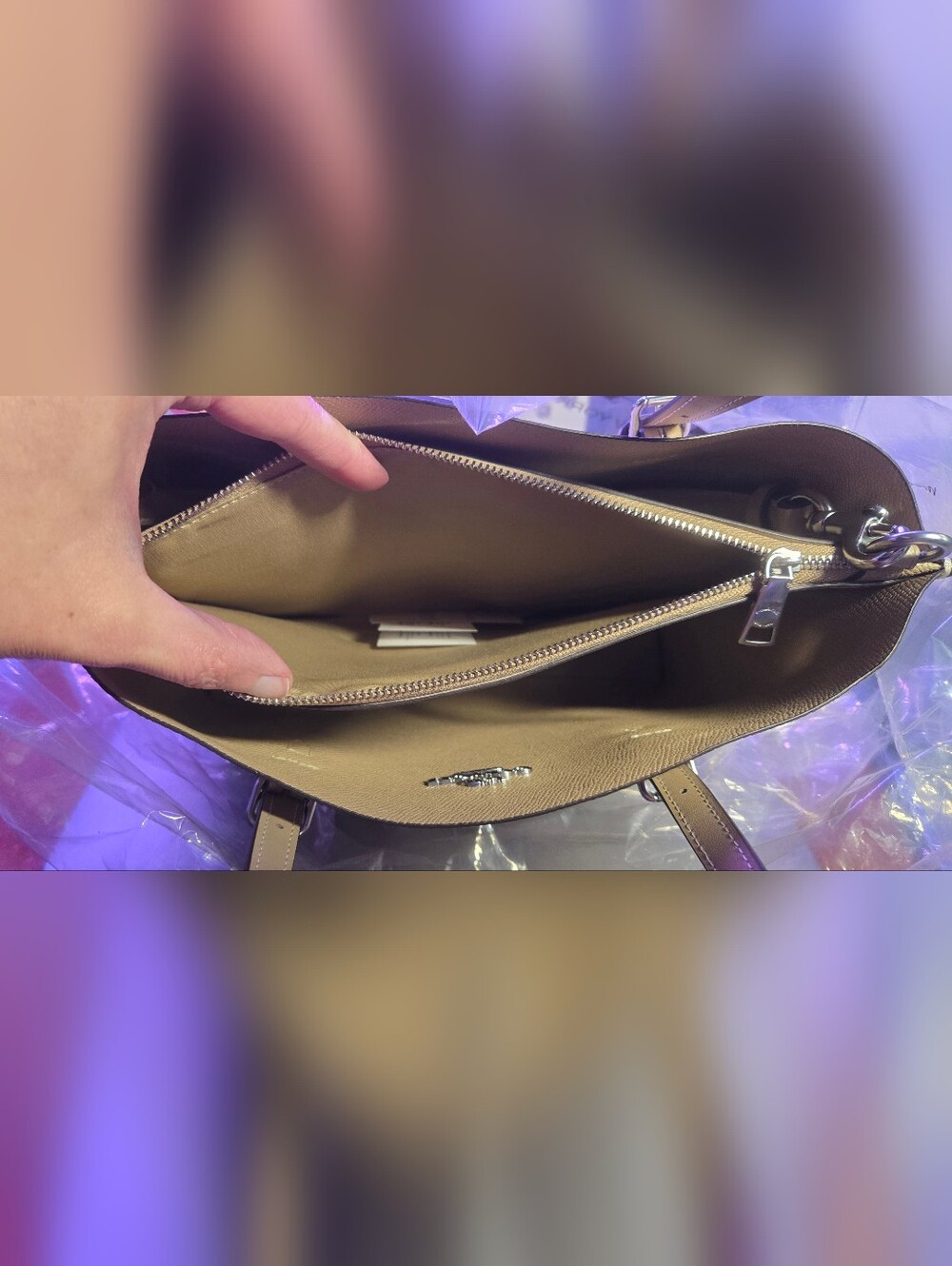 COACH Leather Mollie Tote Bag 25 with Lemon Print - Picture 9 of 11